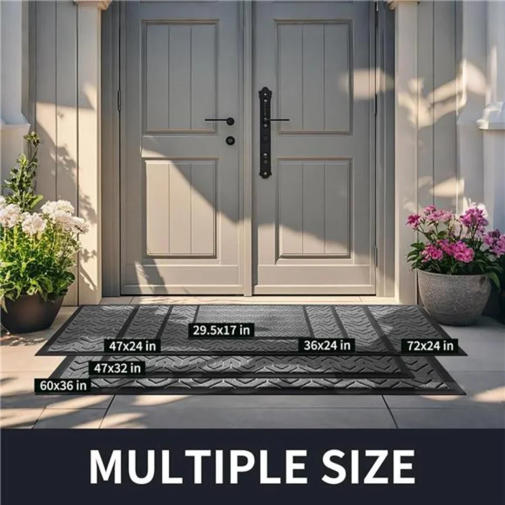 Front Door Mat, Waterproof Indoor Outdoor Welcome Mats for Entrance, Heavy Duty